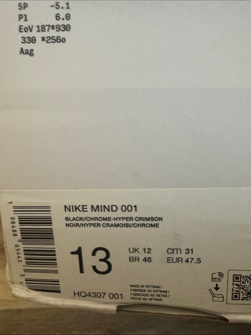 Nike Mind 001 Black Slide with White Swoosh and Orange Footbed Accents - Picture 2 of 5